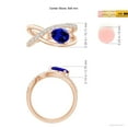thumbnail image 4 of ANGARA Natural Criss Cross Pear Shaped 1.1 ct Tanzanite Ring with Diamonds in 14K Rose Gold for Women (Size-8x6mm) | December Birthstone, Anniversary, Jewelry Gift for Women | Natural Tanzanite Ring, 4 of 9