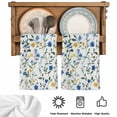 thumbnail image 6 of Blue Yellow Spring Floral Kitchen Towels Set of 2, Elegant Summer Botanical Green Soft Microfiber Dish Towels, Absorbent Washable Dishcloths for Kitchen Cleaning, Drying Dishes, 18x28 Inches, 6 of 9