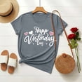 thumbnail image 1 of Nuoqisi T-Shirt à Manches Courtes et Col Rond Imprimé pour la Saint-Valentin pour Femmes, Haut à Motif Mignon pour Tenues Décontractées, T-Shirt Mode pour Dames, 1 of 7