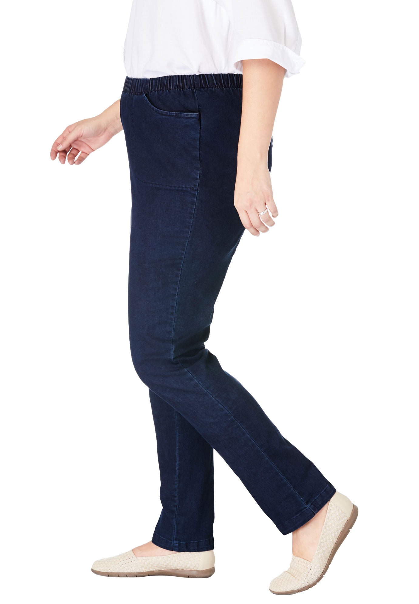 woman within fineline jeans
