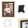 thumbnail image 3 of Cardinali Winston Tabletop Frame, 3 Pack, 5x7" Cream with Gold Bead Picture Frame for Desk & Mantel Decor, Hand Finished Beaded Border, Easel Back, Shatter-Resistant Acrylic Glazing, Made in the USA, 3 of 7