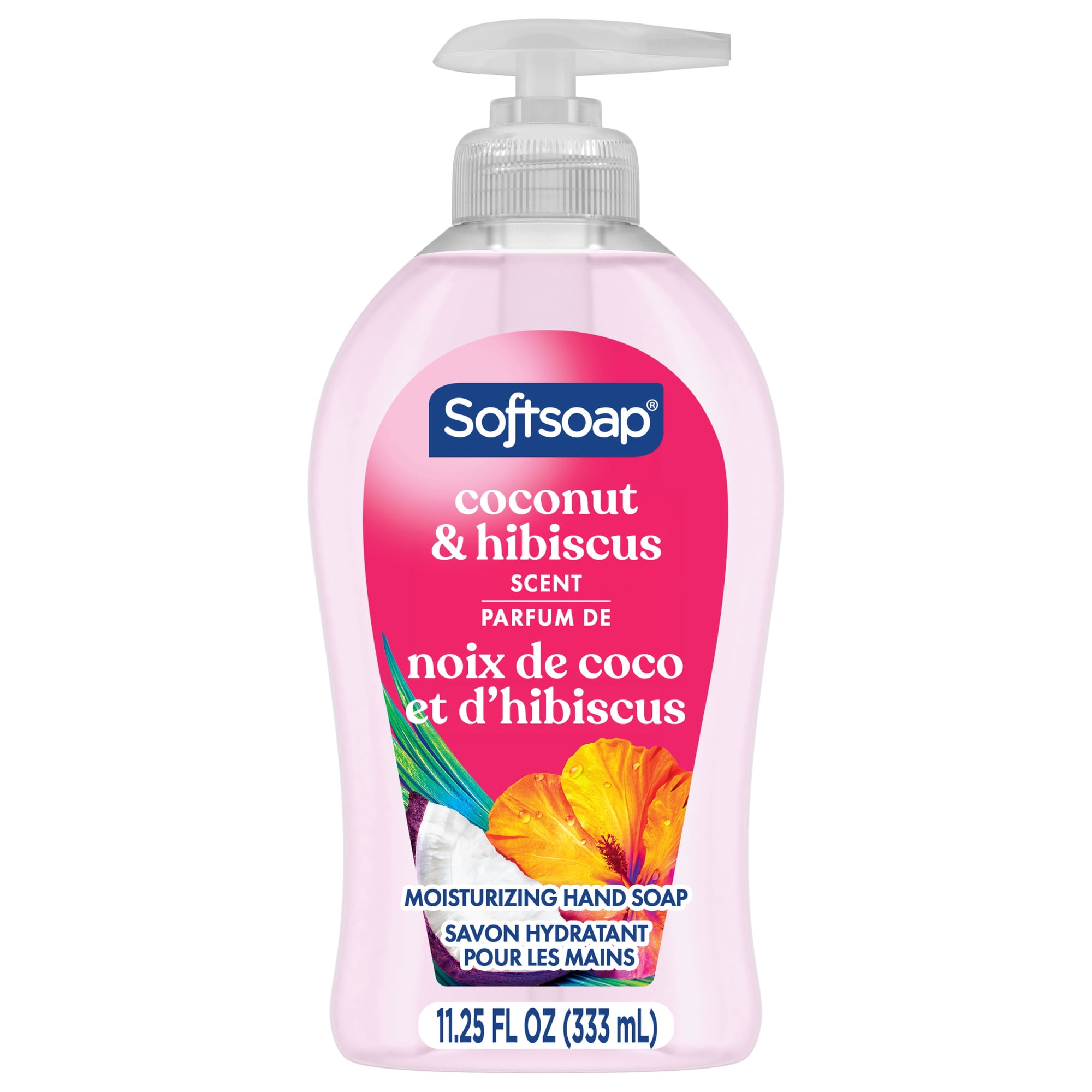 Softsoap Moisturizing Liquid Hand Soap, Coconut and Hibiscus, 11.25 Fluid Ounce Bottle