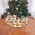 thumbnail image 2 of FMSHPON Funny Pumpkin Halloween Harvest Xmas Christmas Tree Skirt Stand Mat for Holiday Party Decoration Indoor Outdoor 48 inches, 2 of 3