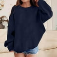 thumbnail image 4 of Xdegoge Sweatshirts for Girl Trendy Plus Size Warm Fleece Sherpa Lined Crewneck Pullover Sweater Tops Fall Winter Long Sleeve Sweatshirt Tops Casual Preppy Shirts Clothes Sudadera 3-4 Years, 4 of 5