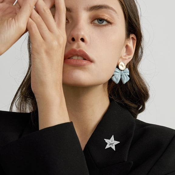 OUNONA Vintage Star Brooch Set - Stylish Star-Shaped Pins for Everyday Fashion Accessories, 1 Set