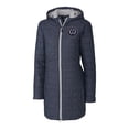 thumbnail image 2 of Women's Cutter & Buck  Heather Navy Philadelphia Union Rainier PrimaLoft- Eco Insulated Hooded Full-Zip Long Coat, 2 of 3