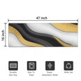 thumbnail image 5 of Black White Gold Wave Marble Pattern Door Rugs,Washable Non Slip Door Mats Indoor,Decorative Door Mats,Entry Mat Indoor for Entrance,Bedroom,Kitchen,Bathroom,16"x47", 5 of 6