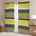 thumbnail image 2 of Manfei Bohemian Damask Khaki Blackout Curtains Set of 2 (52x84 Each), Fashion Zebra Print Window Curtains, Modern Stripes Abstract Curtains and Drapes, Curtains and Drapes Home Decor, 2 of 6