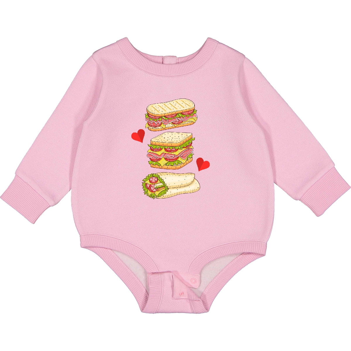 Inktastic Sandwich Lover Deli Food Baby Fleece Bodysuit