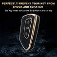 thumbnail image 5 of Xotic Tech Black TPU Full Protect Remote Control Key Fob Cover Shell Case w/Keychain ,Compatible with Volkswagen Golf 8 ID.4 MK8 Seat Leon MK4 Skoda Octavia 3-Button Smart Keyless Entry Key, 5 of 9