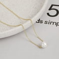 thumbnail image 3 of GOSFRY 14k Gold/Silver Plated Barque Pearl Chain Necklace Delicate Handmade Cultured Pearl Necklace Everyday Jewelry for Gifts, 3 of 8