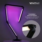 Vivitar Bendable RGB Corner Light Bar - 56 Inch LED Floor Lamp, Music Reactive, Remote Control for Gaming Room, Bedroom, Teen Room Decor & Night Light Ambience