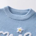 thumbnail image 5 of CAUYDY Toddler Baby Boy Girl Sweater Embroidered LOVE Outfits Long Sleeve Pullovers Fall Winter Clothes(L101-Blue,3-4 Y), 5 of 9
