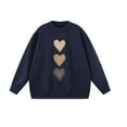 thumbnail image 5 of Wowcloth Women's Sweater with Heart Print, Long Sleeve Round Neck, Loose Fit Fashion Casual Warm for Valentine's Day and Daily Wear, 5 of 5