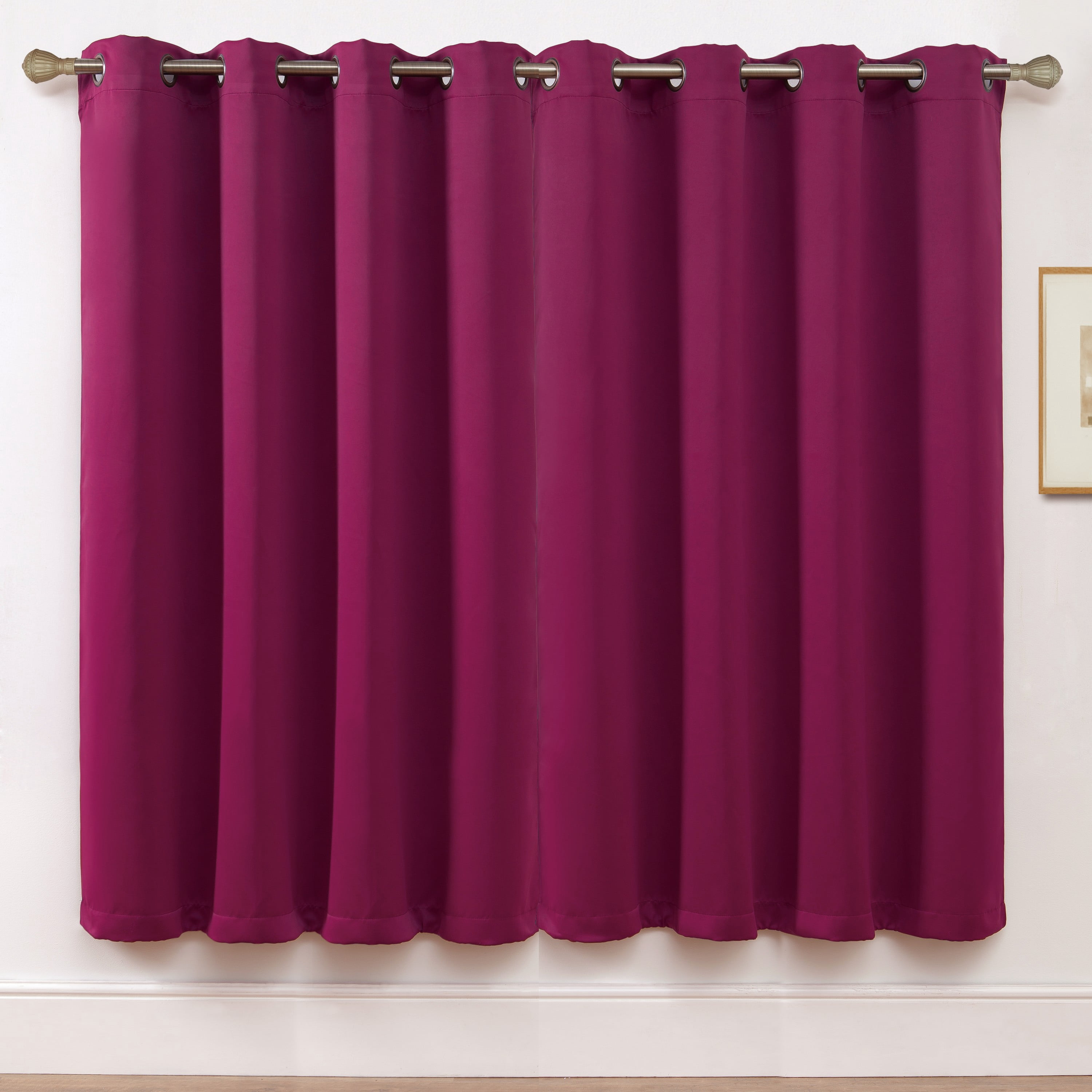 VCNY Home Neil Pink Solid Grommet Blackout Curtain Panel, 52" x 63"