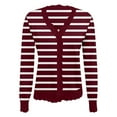 thumbnail image 5 of Womens Cardigan Women'S Long Sleeve V-Neck Button Down Cardigan Knit Shrugs Sweater Womens Lightweight Sweaters Brick Red Cardigan for Women Fall Cardigan, 5 of 6