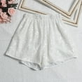 thumbnail image 2 of Sequin Shorts for Women 2026 Summer Elastic High Waist Wide Leg Sparkle Booty Mini Shorts Clubwear Dancewear, 2 of 4