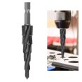 thumbnail image 1 of Drill Stepper Bit, 89 HRC  Hardness Drill Cone Bit M35 HSS And Cobalt 4 Flute 1/4 Inch Shank  For Wood, 1 of 8