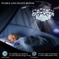 thumbnail image 4 of FINE MAKER Modern Crystal Ceiling Fan with Light Black Metal Remote Control 3 Color LED Chandelier Fan 3 Speed Wind Retractable Blades Silent Fandelier for Living Dining Room Bedroom 110V 42", 4 of 11