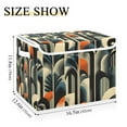 thumbnail image 5 of Yayeee Collapsible Cube Storage Bin with Lid Fabric Closet Decorative Basket with Handles, Art Leaves Pattern, 5 of 7