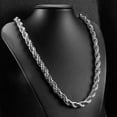 thumbnail image 3 of 8/10mm Wide 316L Stainless Steel Women Men Rope Chains Necklaces 16''-47'', 3 of 4
