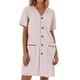 thumbnail image 3 of WILLBEST Vestidos Para Mujer Bata De Laboratorio Blanca De Manga Corta Suelta De Color Liso Para Mujer, 3 of 3