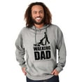 thumbnail image 3 of Walking Dad Nerdy Zombie Movie Lover Men's Big & Tall Graphic Hoodie Brisco Brands 4X, 3 of 4