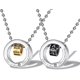 thumbnail image 1 of Collares a juego para parejas: su rey, su reina, juego de colgante de anillo grabado, regalos de aniversario para el día de San Valentín, regalos para novios y novias, 1 of 5