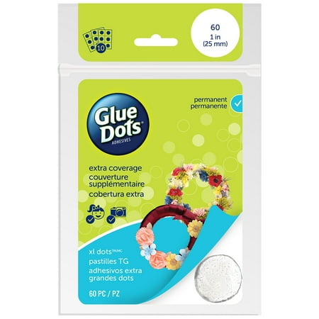 Glue Dots 1" XL Dot Sheets, 60 Clear Dots