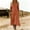 Orange, variant on Ayolanni Womens V Neck 3/4 Sleeve Solid Color Maxi Shift Dress for Daily Soft Breathable Fabric Army Green Fall Dresses for Women,L
