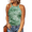 3638EE-Tie Dye Green Halter Neck Tank, variant on CASSIE LIZ Plus Size Tank Tops For Women Star Pattern Tee Zipper Crew Neck Sleeveless Pullover Loose Hem Summer Shirts XL 14W 16W