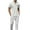White, variant on Ecqkame Two Piece Summer Set for Men Casual Pullover Short Sleeve V Neck Shirts And Wide-Leg Pants with Pocket Solid Color Beach Outfits A-Black XXXL