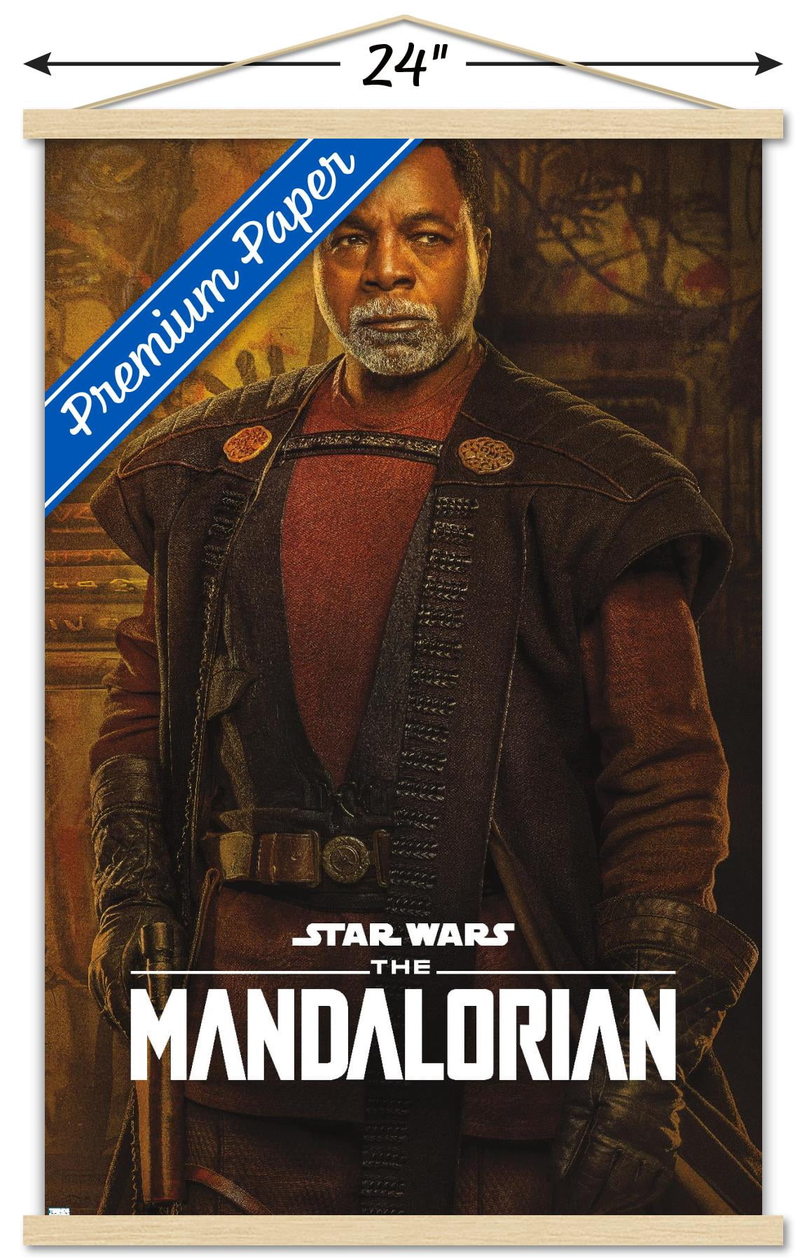 Star Wars: The Mandalorian Season 2 - Greef Karga Wall Poster with Wooden Magnetic Frame, 22.375" x 34"