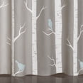 thumbnail image 3 of Lush Decor Bird On The Tree Nature Polyester Shower Curtain, 72x72, Gray/Blue, Single, 3 of 3