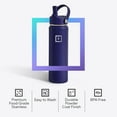 thumbnail image 5 of Iron Flask Stainless Steel Water Bottle 22 oz Azul Purple with 3 Lids, 5 of 10
