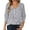 Grey, variant on PMVFHDE Women's Daily Casual Long Sleeve V-Neck Solid Color Knitted Pullover Sweater Tops for Fall Dark Purple,L