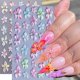 thumbnail image 5 of Adhesivos para uñas Quezadyl 5D con estampado floral de hibisco, 3 unidades, 5 of 7