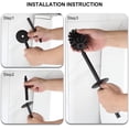 thumbnail image 5 of Brosse WC et Sort Noire Brosse de Toilette en Silicone con 2 Têtes de Brosse pour la Salle de Bain, Carré, 5 of 5