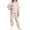 Khaki, variant on Cethrio Girls Winter Pajama Sets, 2 Piece Long Sleeve Thermal Soft Girls' Sleepwear White Size 10-12
