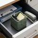 thumbnail image 5 of Organizador de escritorio para tarros de queso de cerámica - Portaplumas de queso amarillo mono, brocha de maquillaje y recipiente cosmético, decoración cerámica de escritorio de 8 cm cuadrados, 5 of 6