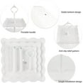 thumbnail image 3 of Lucky Will 3 Tier Cupcake Stand Plastic Dessert Stands Cake Stands for Dessert Table for Birthday Picnic Wedding (Pure White Crown Square), 3 of 6