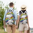 thumbnail image 6 of Balery Panda with Sun glasses Vintage Canvas Backpack for Men and Women - Large Capacity, Durable Travel Laptop Bag for School, Work, Hiking, and Outdoor Activities, 6 of 7