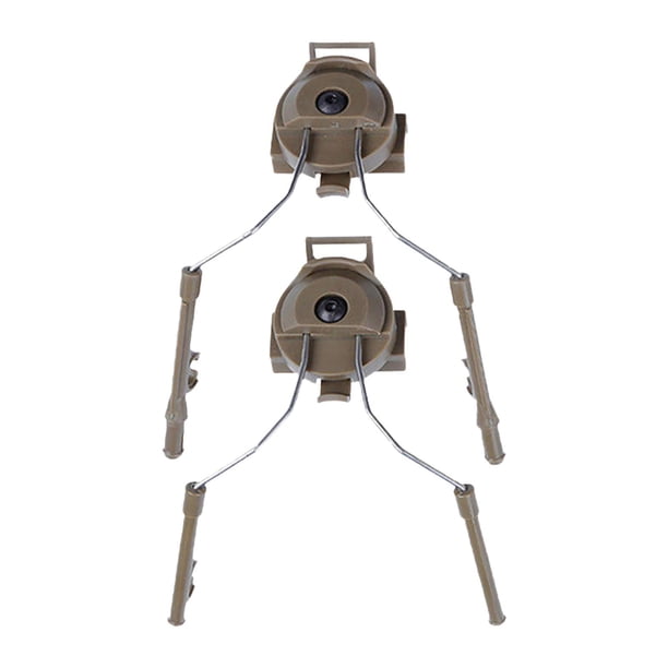 Adaptador de riel para casco Soporte para riel para auriculares Multifunción Fácil de girar Marrón