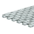 thumbnail image 4 of The Tile Life Wonderland 1" x 2" Winter Snow Matte Glass Mosaic Wall Tile, 1 Sheet, 4 of 8