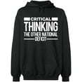 thumbnail image 2 of OXI Hoodie Sweatshirt - Critical Thinking, Basic Casual Hoodie for Men's and Women Fleece Hoodie Long Sleeve - Dark Heather Large, 2 of 3