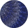 thumbnail image 1 of Ahgly Company Machine Washable Indoor Round Transitional Slate Blue Area Rugs, 3' Round, 1 of 7