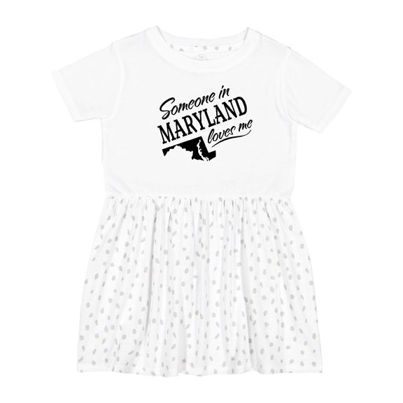 Inktastic Someone in Maryland Loves Me Girls Toddler Dress