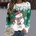 thumbnail image 2 of Christmas Sweaters For Women Suitable Teen Girls Long Sleeve Crewneck Sweatshirt Cute Reindeer Graphic Xmas Shirts, 2 of 4