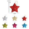 thumbnail image 4 of 6pcs Glitter Mini Pendant Star Christmas Tree Hanging Decorations Xmas Ornament, 4 of 4