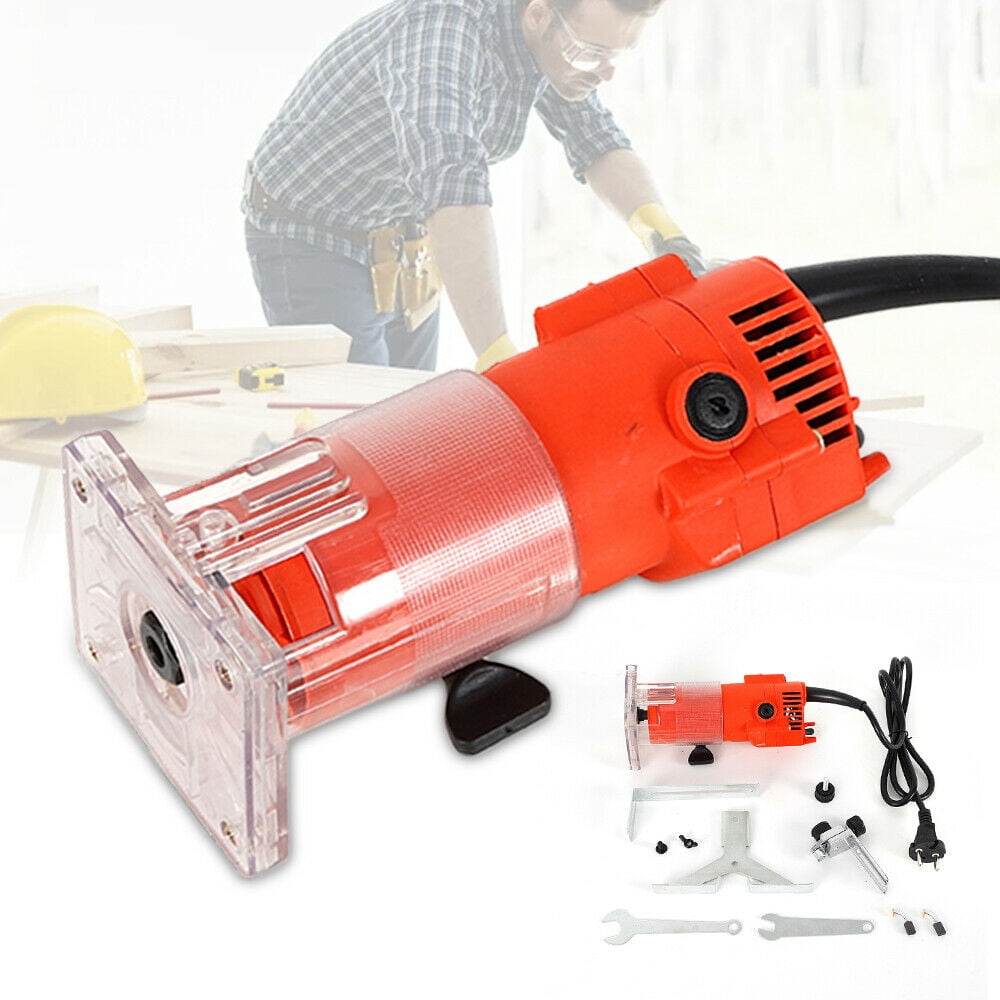 300W Electric Trim Router Cordless 1/4"Collet Handheld Trimmer for